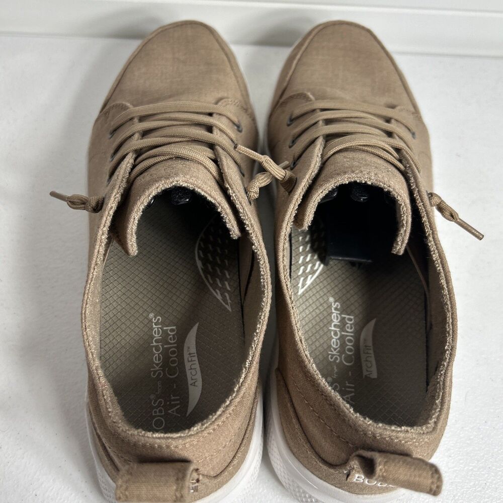 Skechers Bobs Women’s Shoes Size 9 Tan B Cute Archfit Comfort Slip In Canvas - Picture 6 of 11